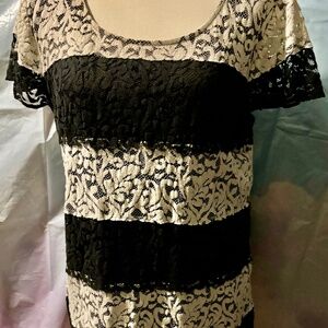 Black and White Lace shirt